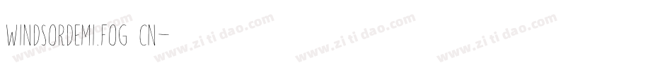 WindsorDemi.fog Cn字体转换